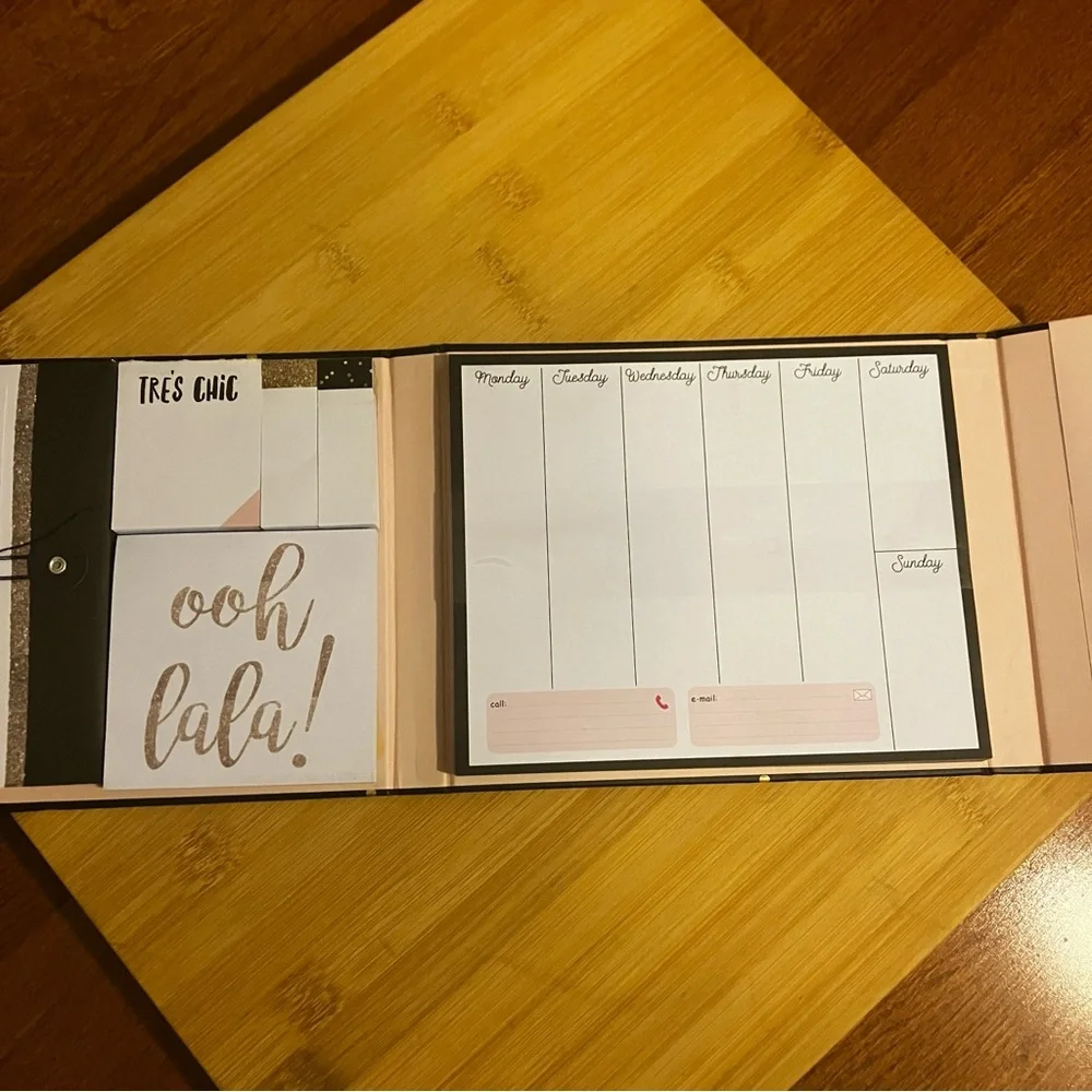 Black and Pink Decorative Planner